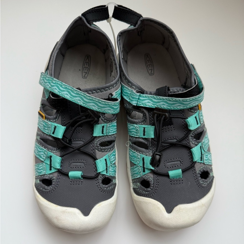 Keen Kids' Charcoal and Aqua Sandals us 4